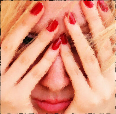 head in hands