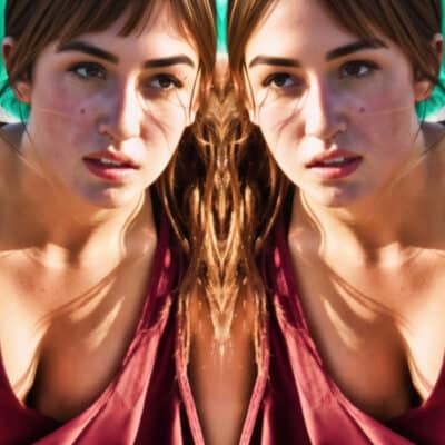 woman, two views