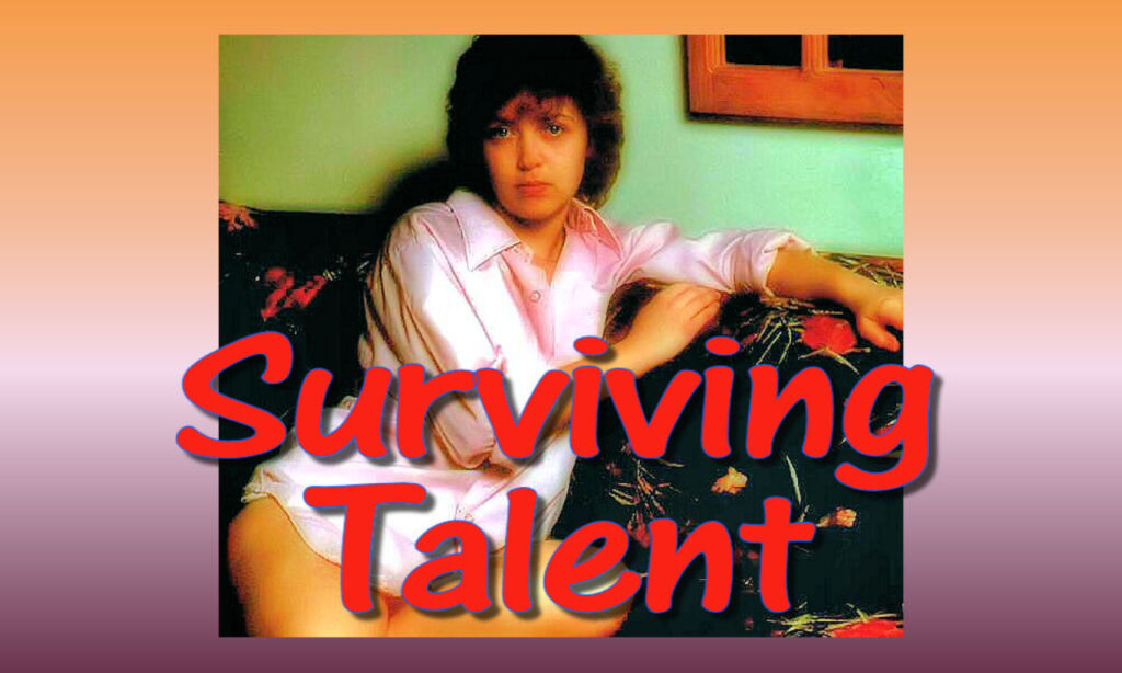 surviving talent girl sitting on couch