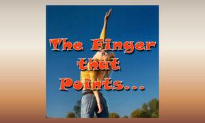 finger points moon
